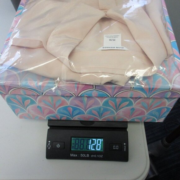 Club Monaco Silk Button Up Blouse Women M Peach Ruffle Long Sleeve Classy 128 - Picture 13 of 13